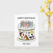 Herzlichen Glückwunsch zum Geburtstag! Karte (Gelbe Blume)