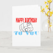 Herzlichen Glückwunsch zum Geburtstag! Karte (Gelbe Blume)