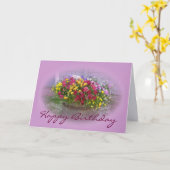Herzlichen Glückwunsch zum Geburtstag Karte (Gelbe Blume)