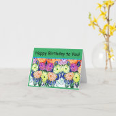 Herzlichen Glückwunsch zum Geburtstag! Karte (Gelbe Blume)