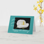 Herzlichen Glückwunsch zum Geburtstag! Karte (Gelbe Blume)