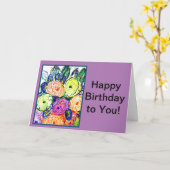 Herzlichen Glückwunsch zum Geburtstag! Karte (Gelbe Blume)