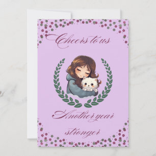 Herzlichen Glückwunsch zum Geburtstag, Katze, Haus Einladung