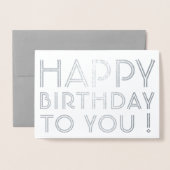 "Herzlichen Glückwunsch zum Geburtstag!" Leerseite Folienkarte (Vorderseite mit Umschlag)