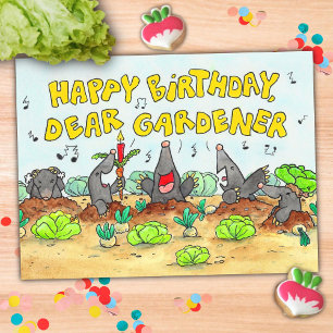Herzlichen Glückwunsch zum Geburtstag, liebe Gärtn Postkarte
