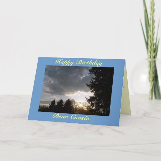 Herzlichen Glückwunsch zum Geburtstag, lieber Cous Karte (Vorderseite)