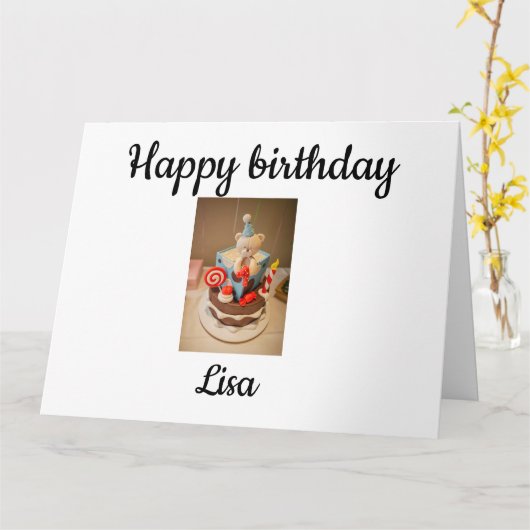 Herzlichen Glückwunsch zum Geburtstag Lisa Karte (Gelbe Blume)