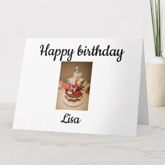 Herzlichen Glückwunsch zum Geburtstag Lisa Karte (Vorderseite)
