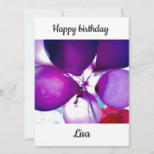 Herzlichen Glückwunsch zum Geburtstag Lisa Karte (Vorderseite)