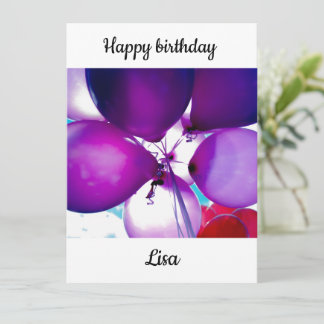 Herzlichen Glückwunsch zum Geburtstag Lisa Karte