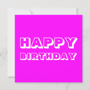 Herzlichen Glückwunsch zum Geburtstag, magenta pin Karte
