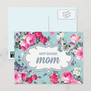 Herzlichen Glückwunsch zum Geburtstag, Mama. Blume Postkarte
