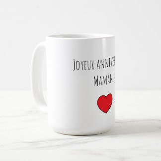 Herzlichen Glückwunsch zum Geburtstag Mama mit rot Kaffeetasse