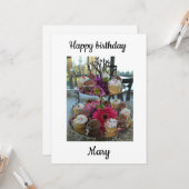 Herzlichen Glückwunsch zum Geburtstag Mary Karte (Vorderseite/Rückseite Beispiel)