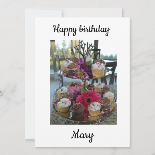 Herzlichen Glückwunsch zum Geburtstag Mary Karte (Vorderseite)