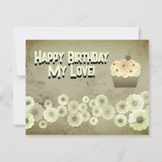 Herzlichen Glückwunsch zum Geburtstag Meine Liebe! Einladung