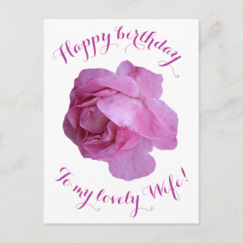 Herzlichen Glückwunsch zum Geburtstag meiner Ehefr Postkarte