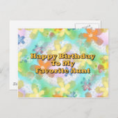 Herzlichen Glückwunsch zum Geburtstag meiner Liebl Postkarte (Vorne/Hinten)