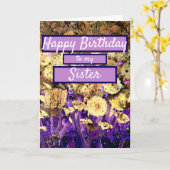 Herzlichen Glückwunsch zum Geburtstag meiner Schwe Karte (Gelbe Blume)