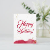 Herzlichen Glückwunsch zum Geburtstag minimalistis Postkarte (Stehend Vorderseite)