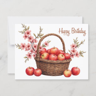 Herzlichen Glückwunsch zum Geburtstag mit Äpfeln Postkarte