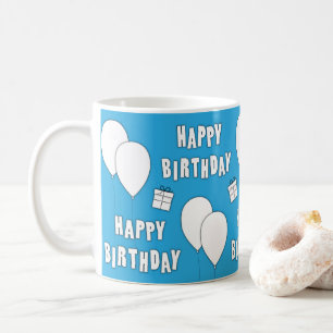 Herzlichen Glückwunsch zum Geburtstag mit Balloons Kaffeetasse