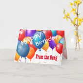 Herzlichen Glückwunsch zum Geburtstag mit Balloons Karte (Gelbe Blume)