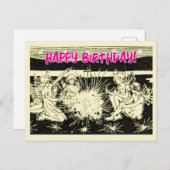 Herzlichen Glückwunsch zum Geburtstag mit einer Gr Postkarte (Vorne/Hinten)