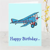 Herzlichen Glückwunsch zum Geburtstag mit Flugzeug Karte (Gelbe Blume)