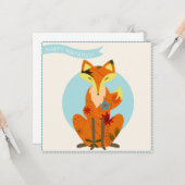 Herzlichen Glückwunsch zum Geburtstag mit Fuchs Karte (Vorderseite/Rückseite Beispiel)