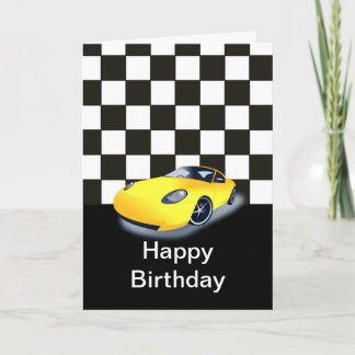 Herzlichen Glückwunsch zum Geburtstag mit gelbem R Karte