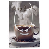 Herzlichen Glückwunsch zum Geburtstag mit Lächeln Mittlere Geschenktüte (Vorderseite)