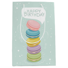 Herzlichen Glückwunsch zum Geburtstag mit Macaron Mittlere Geschenktüte