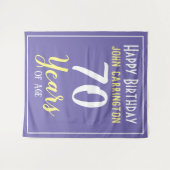 Herzlichen Glückwunsch zum Geburtstag mit Name & A Wandteppich (Vorderseite (Horizontal))