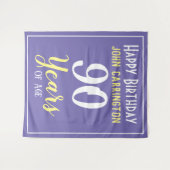 Herzlichen Glückwunsch zum Geburtstag mit Name & A Wandteppich (Vorderseite (Horizontal))