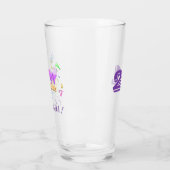 Herzlichen Glückwunsch zum Geburtstag mit Name und Glas (Links)