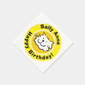 Herzlichen Glückwunsch zum Geburtstag mit Namen, K Serviette (Ecke)