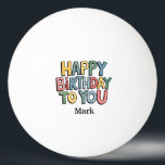 Herzlichen Glückwunsch zum Geburtstag mit Namen Tischtennisball<br><div class="desc">Mit unseren personalisierten Tischtennisbällchen können Sie sich zum Geburtstag amüsieren! Ideal für Tischtennisfans oder für alle,  die ein einzigartiges,  spielerisches Geschenk Lieben. Diese Tischtennisbälle können mit dem Namen des Geburtstags oder einer besonderen Nachricht personalisiert werden,  um den Tag noch schöner zu gestalten.</div>