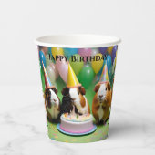 Herzlichen Glückwunsch zum Geburtstag mit Party Gu Pappbecher (Rückseite)