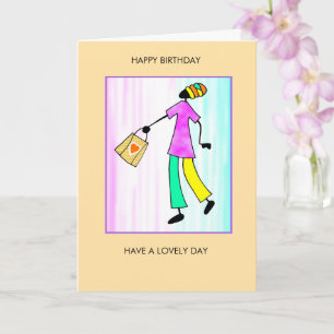 Herzlichen Glückwunsch zum Geburtstag, Mode Lady A Karte