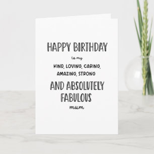 Herzlichen Glückwunsch zum Geburtstag MUM! ...lust Karte