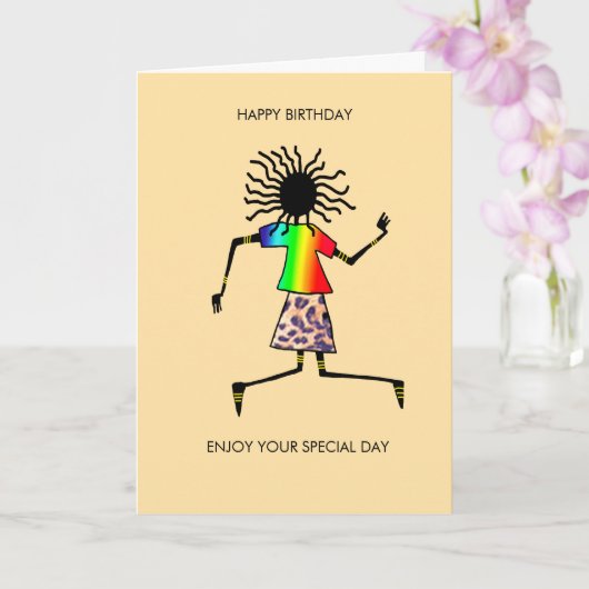 Herzlichen Glückwunsch zum Geburtstag, Music Vibe Karte (Orchidee)