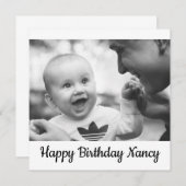 Herzlichen Glückwunsch zum Geburtstag Nancy Ankündigung (Vorne/Hinten)