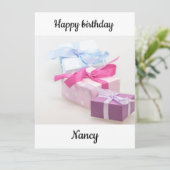 Herzlichen Glückwunsch zum Geburtstag Nancy Karte (Stehend Vorderseite)
