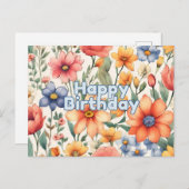 Herzlichen Glückwunsch zum Geburtstag Niedliche Ab Postkarte (Vorne/Hinten)