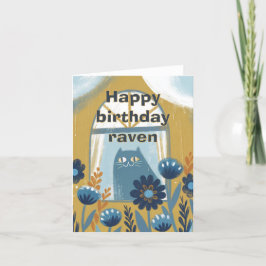 Herzlichen Glückwunsch zum Geburtstag niedliche Bl Dankeskarte