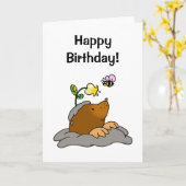 Herzlichen Glückwunsch zum Geburtstag! (niedliche  Karte (Gelbe Blume)