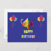 Herzlichen Glückwunsch zum Geburtstag, niedlicher Postkarte (Vorne/Hinten)