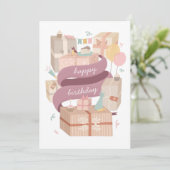 Herzlichen Glückwunsch zum Geburtstag. Niedliches (Stehend Vorderseite)