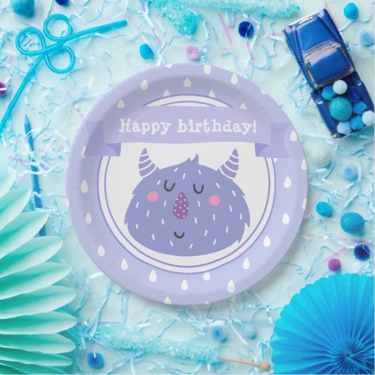 Herzlichen Glückwunsch zum Geburtstag! Niedliches  Pappteller (Party)